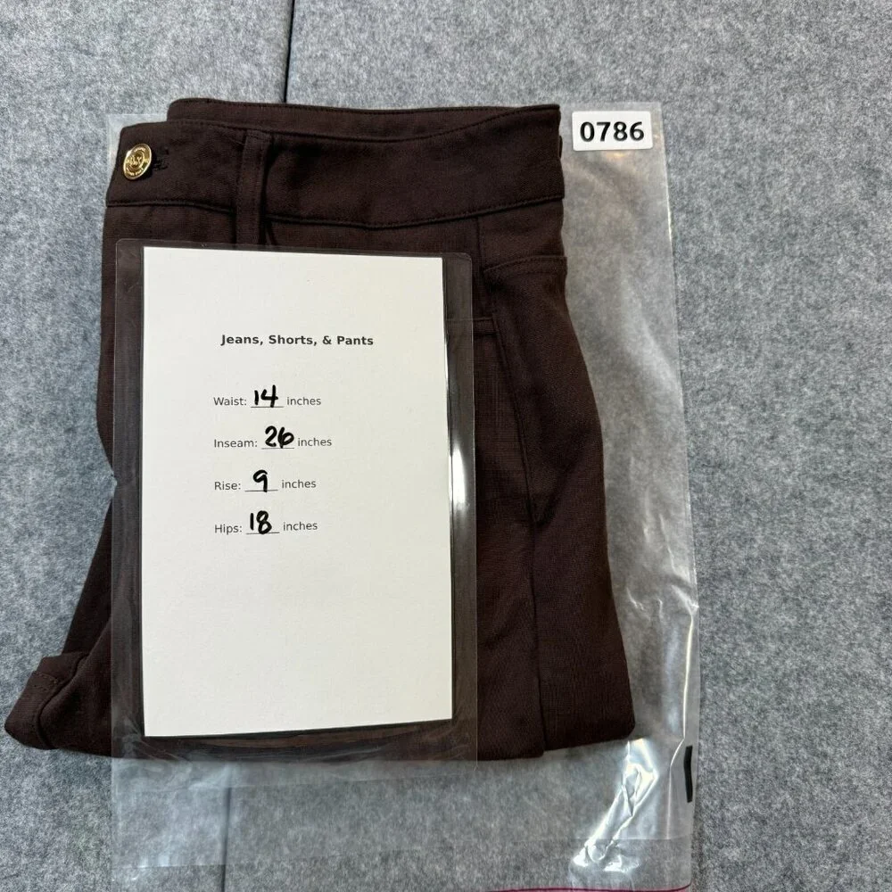 Michael Kors Chino Pants Women's Medium Brown Stretch Mid Rise Slim Fit 5-Pocket